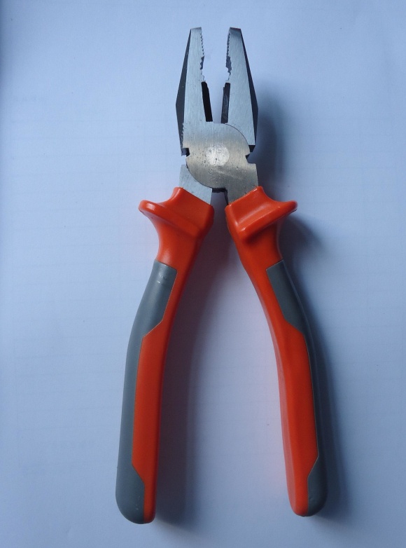 Combination plier with double color handle
