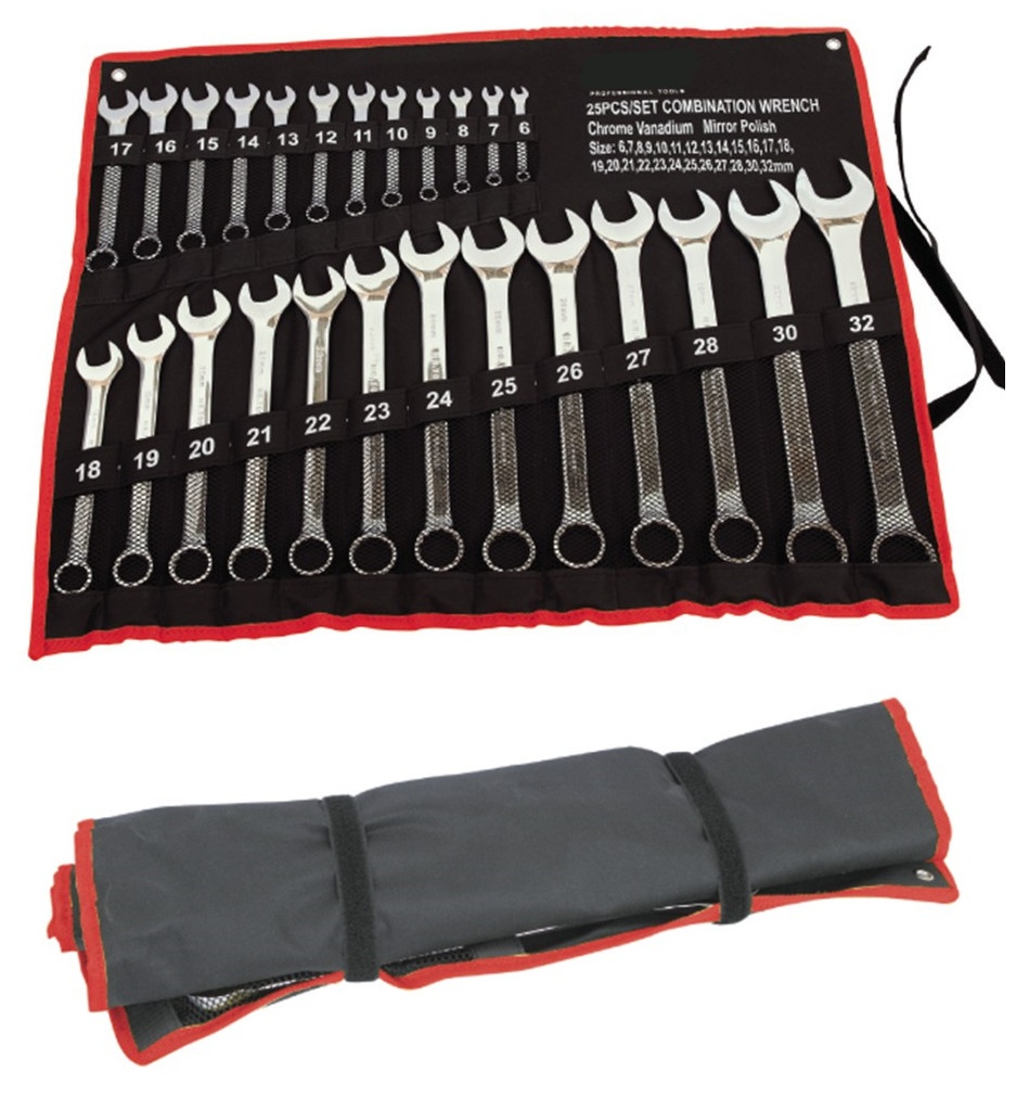 Combination spanner set on sale 25 pcs