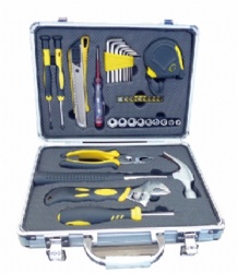 Forged carbon steel 36pcs hand tools set with aluminum case