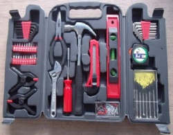 Multifunction 125pcs hand tools set with plastic folding case