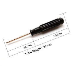 Transparent and Black handle Promotion 3mmx97mm Mini   screwdriver