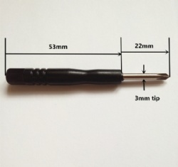 Mini screwdrivers 3 x 75mm cross head PH0 screwdriver