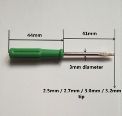 2.7mm 3mm 3.2mm DIY mini screwdriver 85mm length Flat head screwdriver