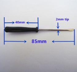 Black color Promotional 2mm tip 85mm length Mini screwdriver for repair