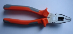 Combination plier with double color handle