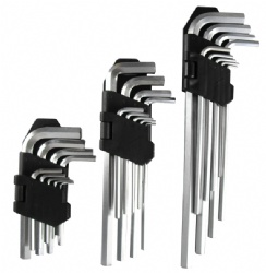 9 pcs Flat end Hex key set with Plastic clip