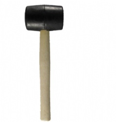 Construction hand tool Rubber mallet hammer with wooden handle