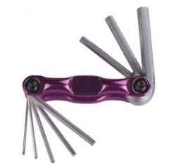 Promotional hand tool 8 pcs folding hex key wrench set
