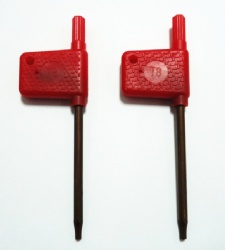 T6 T7 T8 T9 T10 T15 T20 High hardness S2 material Torx key Star key with red flag handle