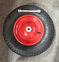 Good quality 390mm diameter Solid Rubber Wheel Wheelbarrow wheels 4.00-8