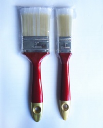 Painting brush with white synthetic hair