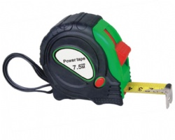 25 Foot Tape Measure with rubber coat and Quick Stop Button